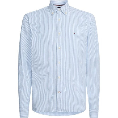 Front - Tommy Hilfiger Mens 1985 Striped Flex Button-Down Shirt