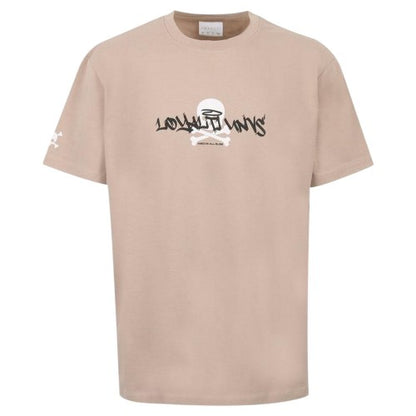 Front - Loyalti Mens Camo Skull Crew Neck T-Shirt