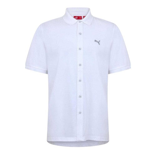 Front - Puma Mens Performance Short-Sleeved Button-Down Shirt