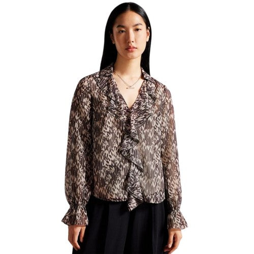 Front - Ted Baker Womens/Ladies Bertei V Neck Relaxed Fit Blouse