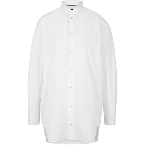 Front - Boss Womens/Ladies High-Neck Relaxed Fit Long-Sleeved Blouse