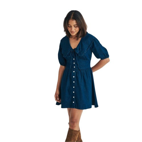 Front - Nobody´s Child Womens/Ladies Denim Puff Sleeve Mini Dress