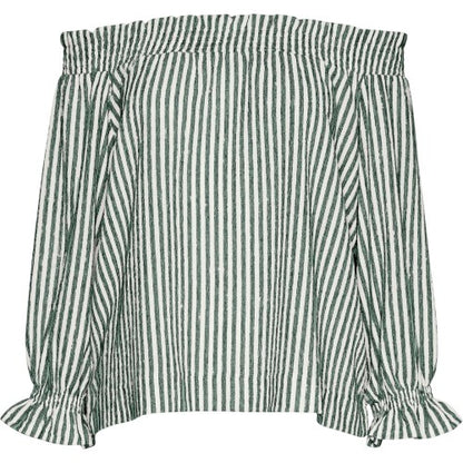 Front - Vero Moda Womens/Ladies Striped Relaxed Fit Off-the-Shoulder Blouse