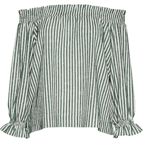 Front - Vero Moda Womens/Ladies Striped Relaxed Fit Off-the-Shoulder Blouse