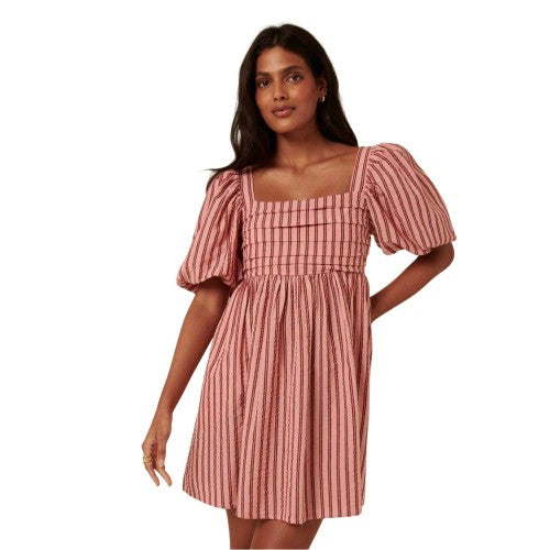 Front - Nobody´s Child Womens/Ladies Nova Striped Square Neck Mini Dress