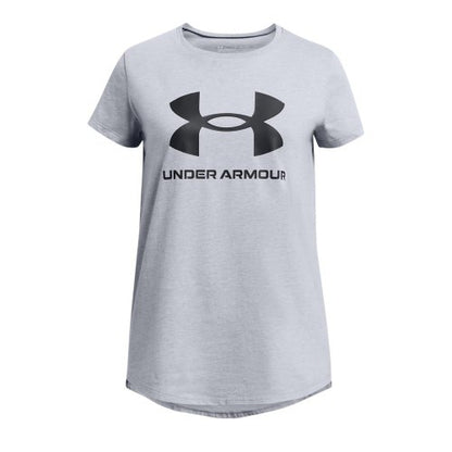 Front - Under Armour Girls Sportswear Logo T-Shirt
