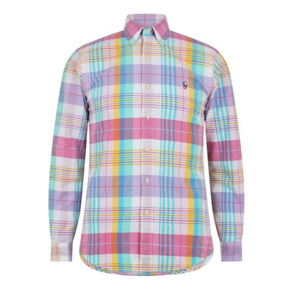 Front - Ralph Lauren Mens Plaid Button-Down Shirt