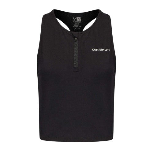 Front - Karrimor Womens/Ladies Quarter Zip Gym Tank Top