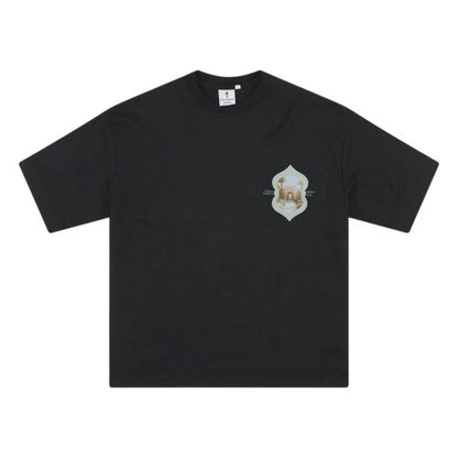 Front - Rose London Mens Morelos Crew Neck Oversized T-Shirt