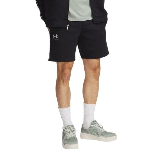 Front - Under Armour Mens Icon Fleece Taped Sweat Shorts