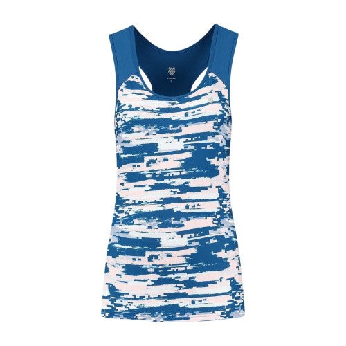 Front - K-Swiss Womens/Ladies Abstract Scoop Neck Slim Tank Top
