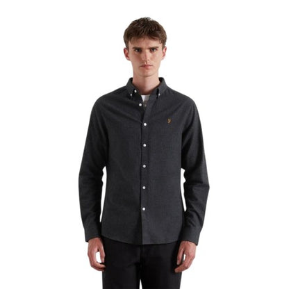 Front - Farah Mens Milners Oxford Long-Sleeved Button-Down Shirt