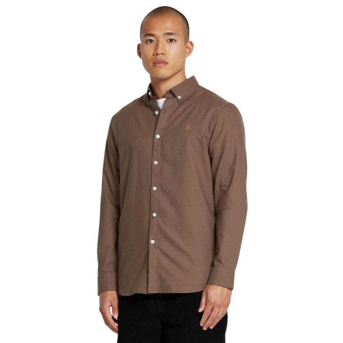 Front - Farah Mens Slim Long-Sleeved Button-Down Shirt