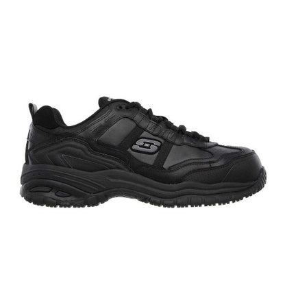 Front - Skechers Mens Stride Grinnell Coated Leather Safety Shoes