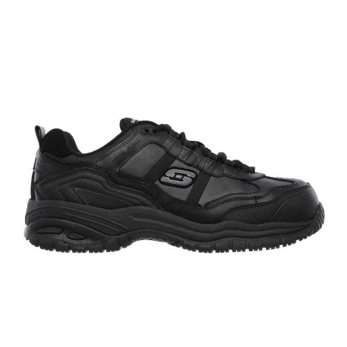 Front - Skechers Mens Stride Grinnell Coated Leather Safety Shoes