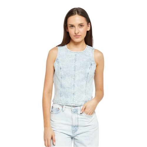 Front - Levis Womens/Ladies Topanga Denim Slim Tank Top