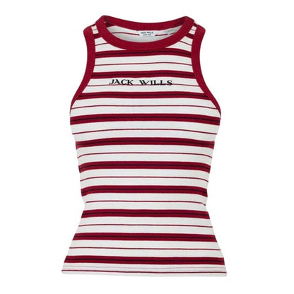 Front - Jack Wills Womens/Ladies Striped Slim Tank Top