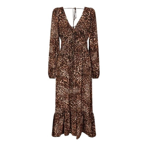Front - Nobody´s Child Womens/Ladies Samntha Leopard Print V Neck Midi Dress