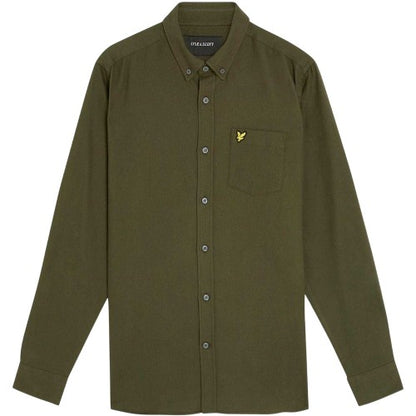Front - Lyle & Scott Mens Flannel Long-Sleeved Button-Down Shirt