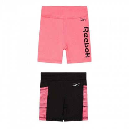 Front - Reebok Childrens/Kids Jersey Shorts (Pack of 2)