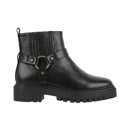 Front - Jack Wills Womens/Ladies Leather Block Heel Motorcycle Boots