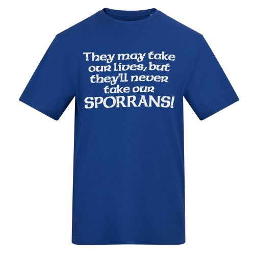 Front - AWD Mens They´ll Never Take Our Sporrans! T-Shirt