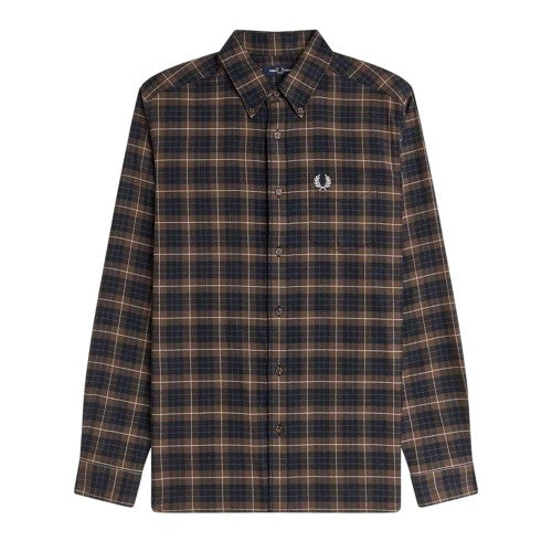 Front - Fred Perry Mens Tartan Button-Down Shirt