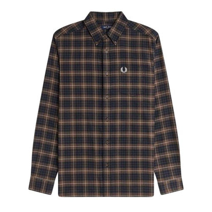 Front - Fred Perry Mens Tartan Button-Down Shirt