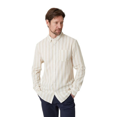 Front - Saltwell Mens Oxford Regular Long-Sleeved Button-Down Shirt