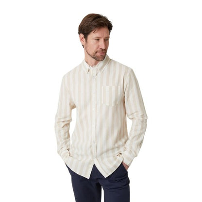 Front - Saltwell Mens Oxford Regular Long-Sleeved Button-Down Shirt