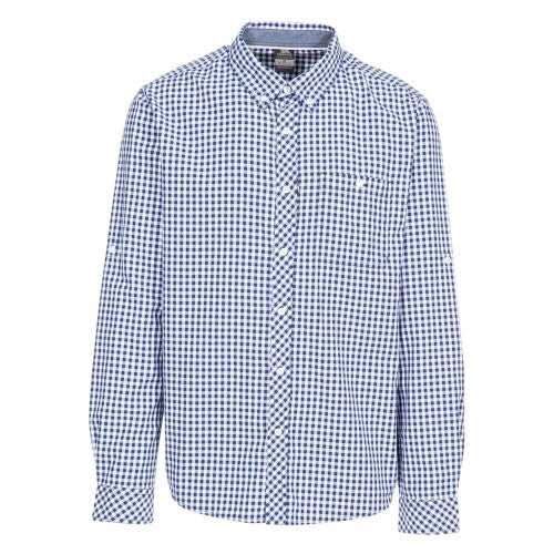 Front - Trespass Mens Checkerboard Button-Down Shirt