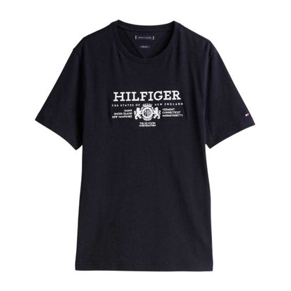 Front - Tommy Hilfiger Mens Embroidered Logo Cotton T-Shirt