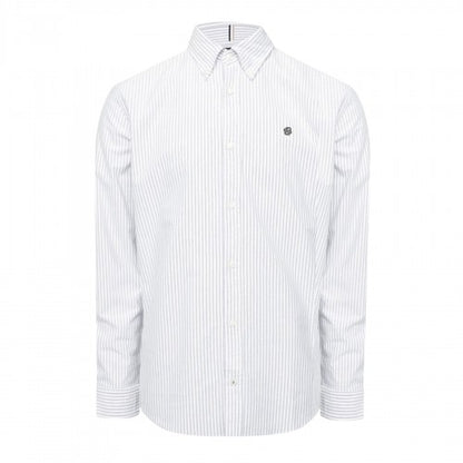 Front - Boss Mens H-Roan Oxford Long-Sleeved Button-Down Shirt