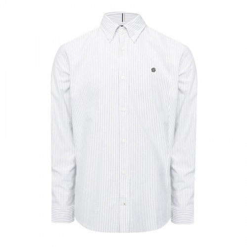 Front - Boss Mens H-Roan Oxford Long-Sleeved Button-Down Shirt