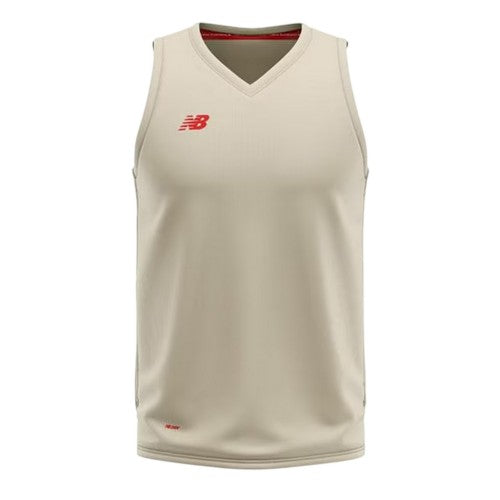 Front - New Balance Childrens/Kids V Neck Regular Sleeveless Cricket Tank Top