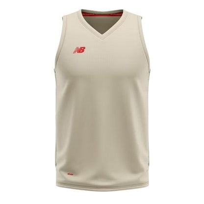 Front - New Balance Childrens/Kids V Neck Regular Sleeveless Cricket Tank Top