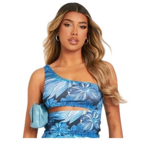 Front - Missy Empire Womens/Ladies Floral One Shoulder Top