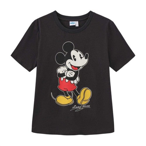 Front - Disney Womens/Ladies Mickey Mouse Cotton Oversized T-Shirt