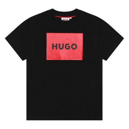 Front - Hugo Childrens/Kids Box Logo Cotton T-Shirt