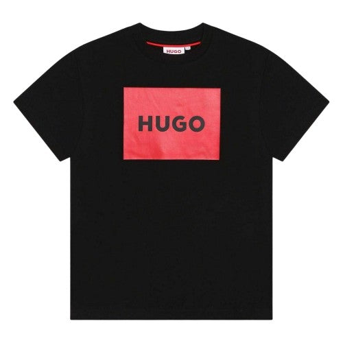 Front - Hugo Childrens/Kids Box Logo Cotton T-Shirt