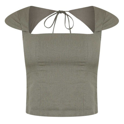 Front - Jack Wills Womens/Ladies Woven Capped Sleeved Blouse