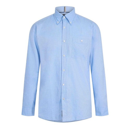 Front - Boss Mens Plain Oxford Button-Down Shirt