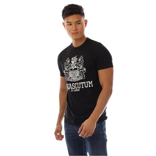 Front - Aquascutum Mens Shield Logo Crew Neck T-Shirt