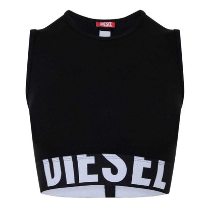 Front - Diesel Womens/Ladies Pop Cropped Slim Tank Top
