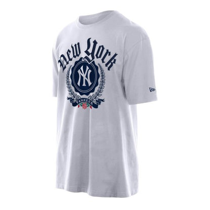 Front - New Era Mens MLB Throwback New York Yankees Oversized T-Shirt