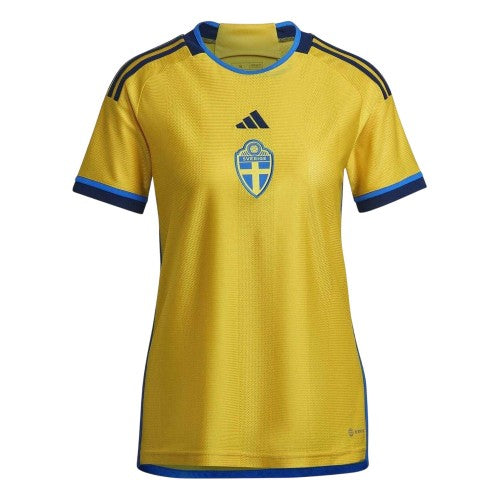 Front - Adidas Womens/Ladies 2022 Sweden FA Home Jersey