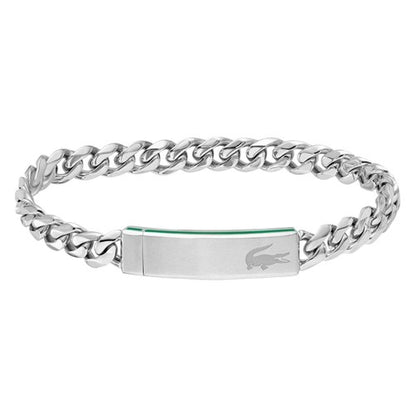 Front - Lacoste Mens Black Ion Plating Stainless Steel Bracelet