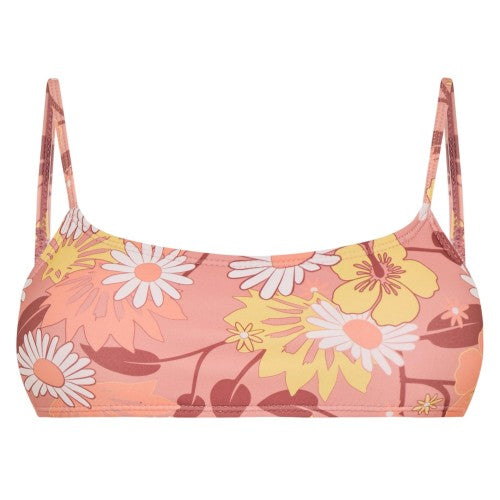 Front - Brave Soul Womens/Ladies Floral Square Neck Bikini Top