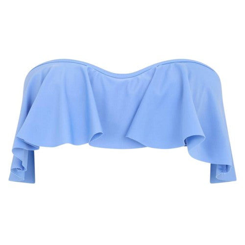 Front - Brave Soul Womens/Ladies Frill Bandeau Bikini Top
