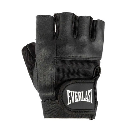 Front - Everlast Leather Fitness Gloves